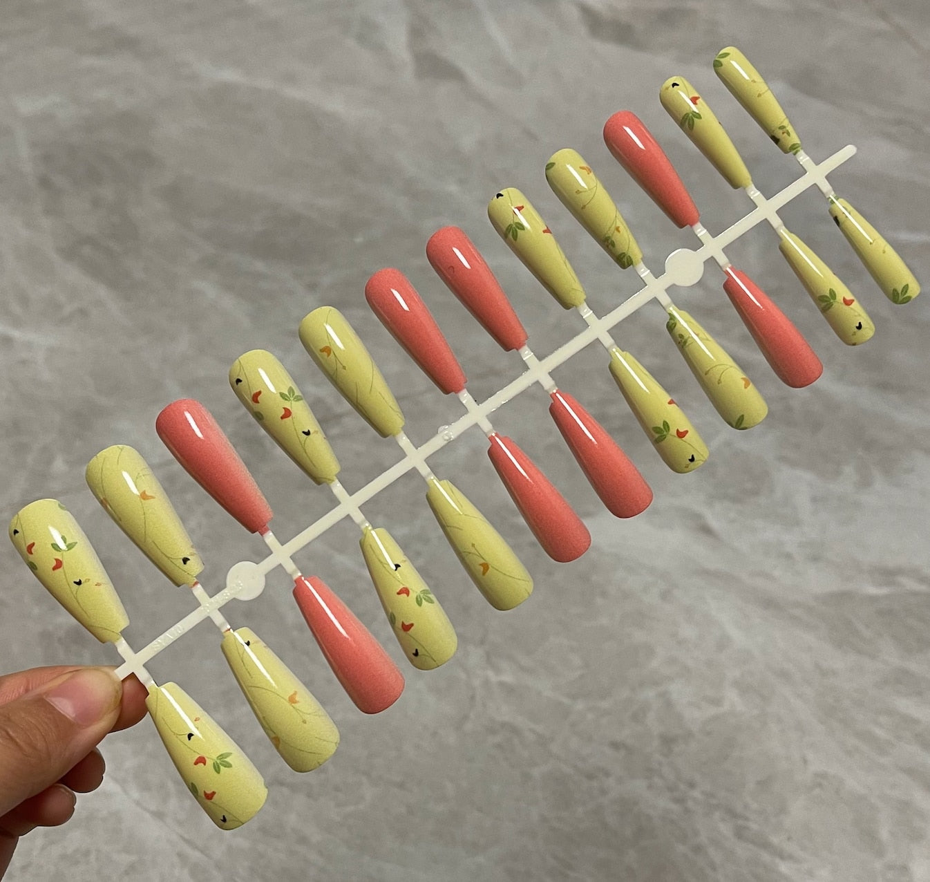 Long False Nails Tips - Orchid Unique