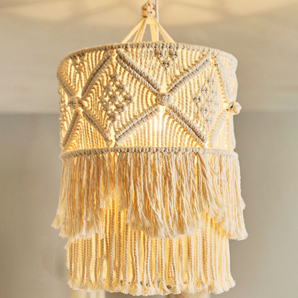 Nordic Macrame Woven Tapestry Lampshade - Orchid Unique