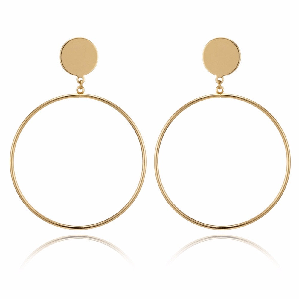 TRENDY Big Circle Round Hoop Earrings - Orchid Unique