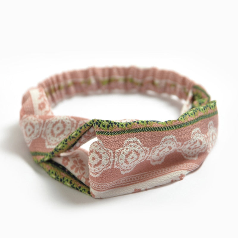 New print Knot Women Headband Vintage Hairband Girls Headwear Leopard Headband Hair Accessories dress Gift hair ties scrunchie - Orchid Unique