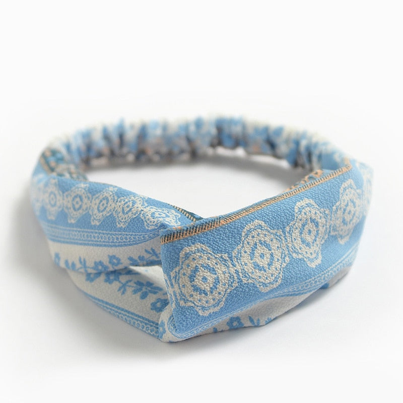New print Knot Women Headband Vintage Hairband Girls Headwear Leopard Headband Hair Accessories dress Gift hair ties scrunchie - Orchid Unique