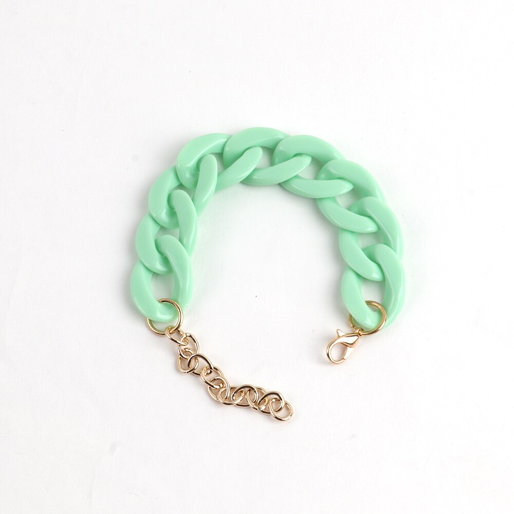 Colorful Acrylic Thick Chain Bracelets - Orchid Unique
