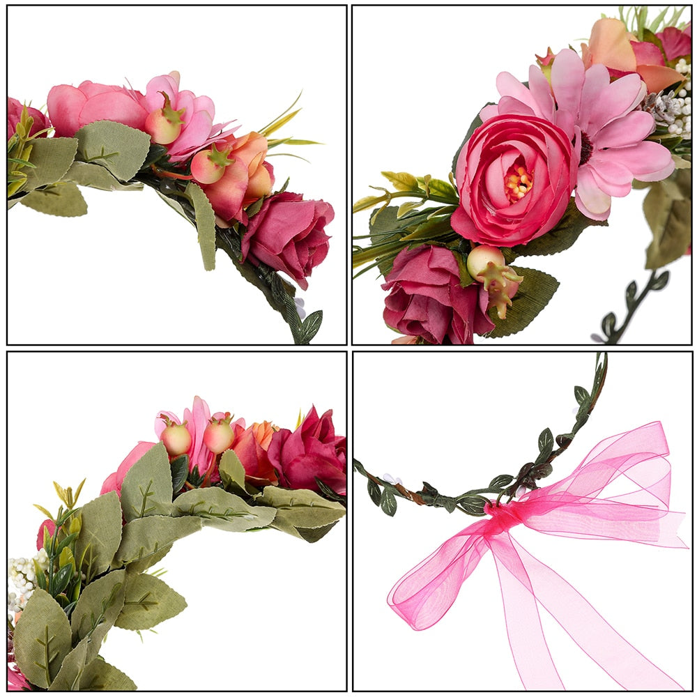 Molans Spring Bohemian Flower Crowns - Orchid Unique