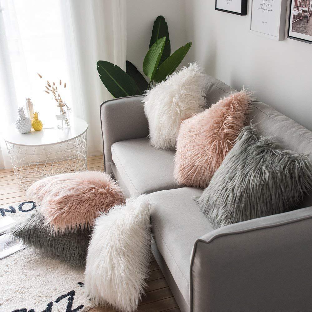 Soft fluffy Plush Cushion Cover - Orchid Unique