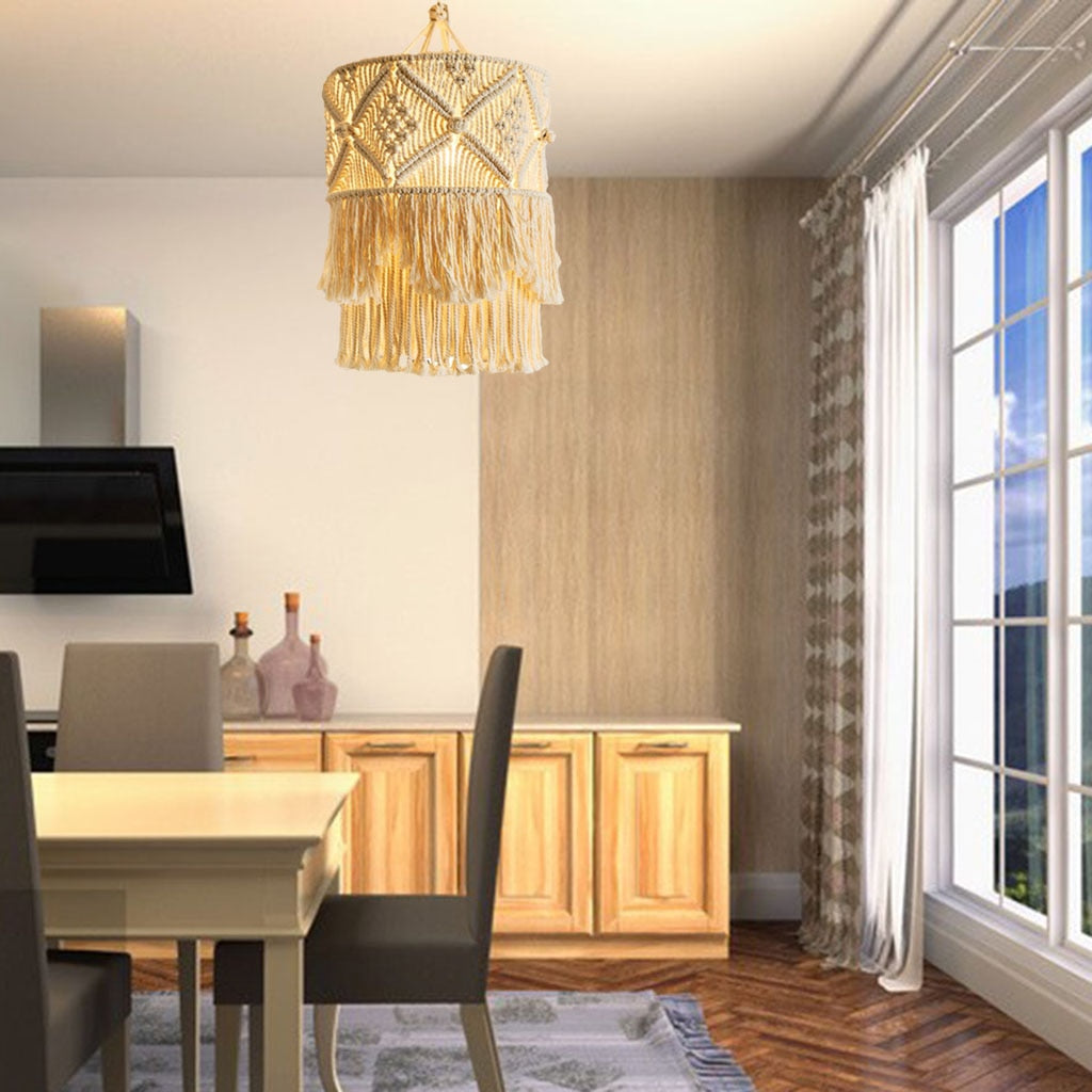 Nordic Macrame Woven Tapestry Lampshade - Orchid Unique