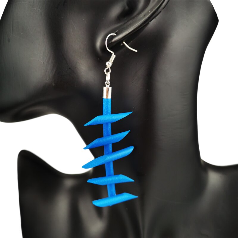Handmade Rubber Earrings - Orchid Unique