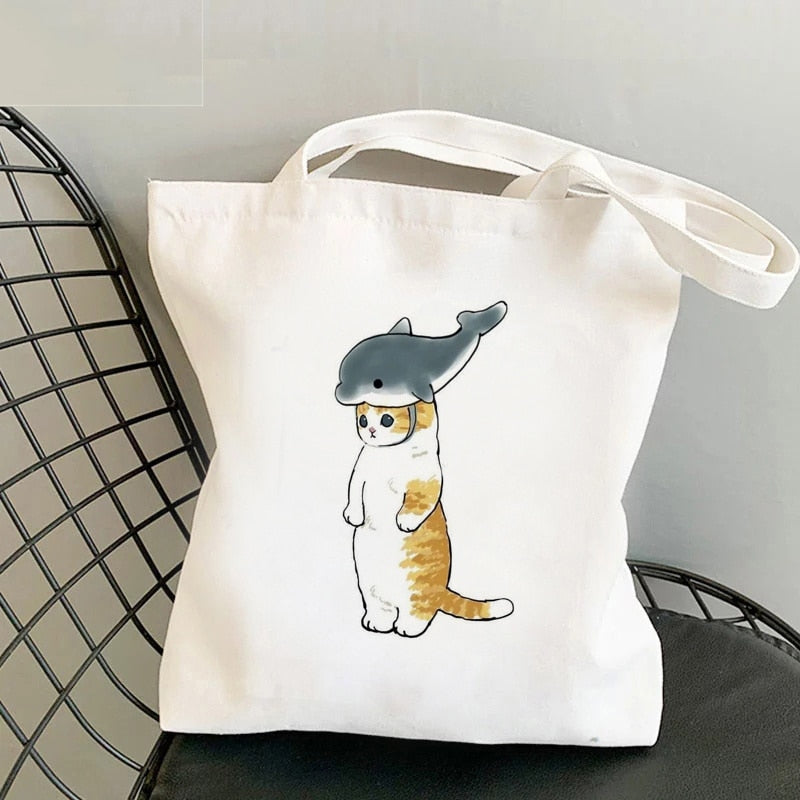 Cat Shark Shopping Bag - Orchid Unique