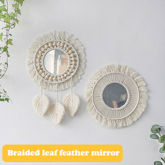 Boho Macrame Wall Hanging Mirror - Orchid Unique  SPECIFICATIONS Shape: Round Model Number: Decorative mirror Brand Name: Non-metal deviss 2 / France-1 / France Boho Macrame Wall Hanging Mirror SPECIFICATIONS Shape: Round Model Number: Decorative mirror Brand Name: Non-metal deviss (Store description)  2 1 5635568  (Store description) 14:350686#2;200007763:201336342-14:201450482#1;200007763:201336342 2 / France-1 / France Orchid  Decor