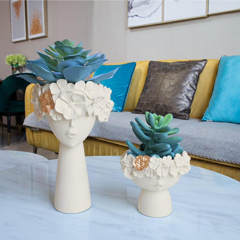Nordic Resin Vase-Statue Sculpture - Orchid Unique
