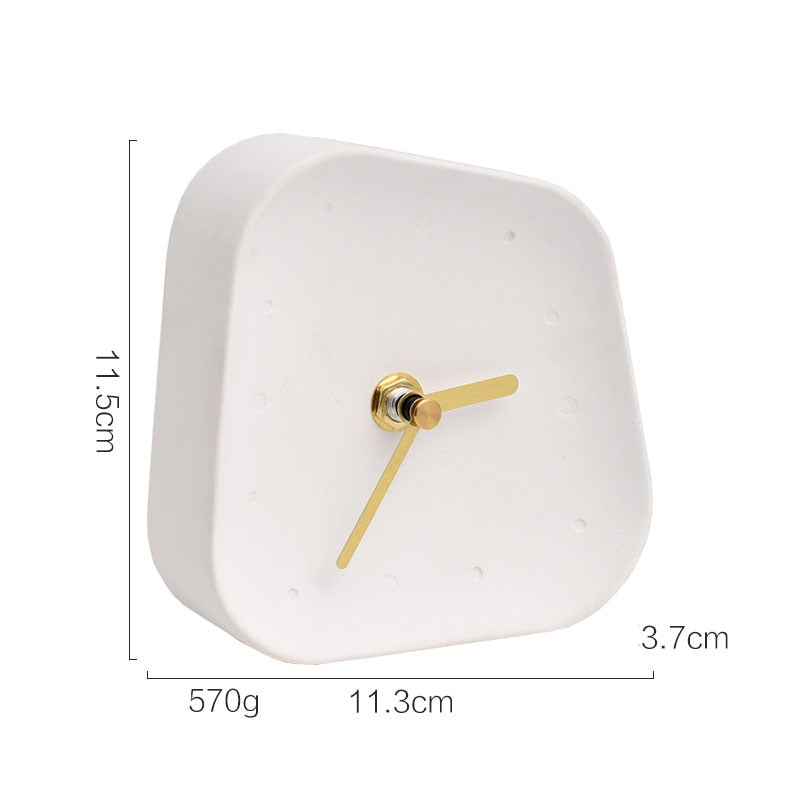 Geometry Shaped Cement Table Clock - Orchid Unique
