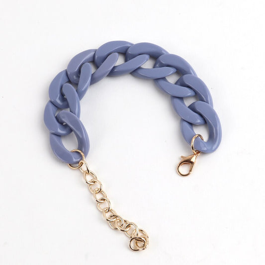 Colorful Acrylic Thick Chain Bracelets - Orchid Unique