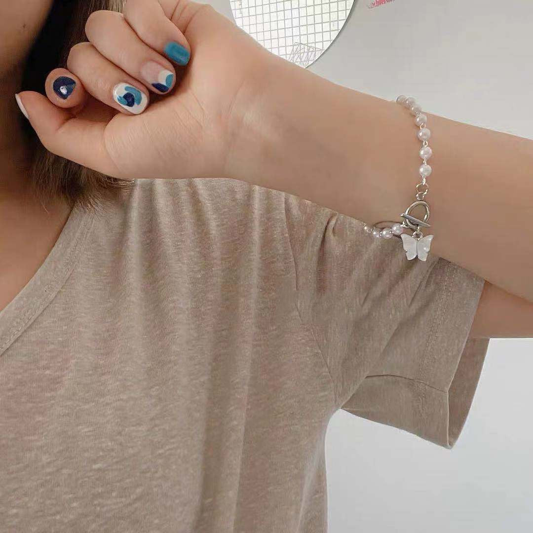 Fashion Punk Curb Cuban Chain Bracelets Set - Orchid Unique