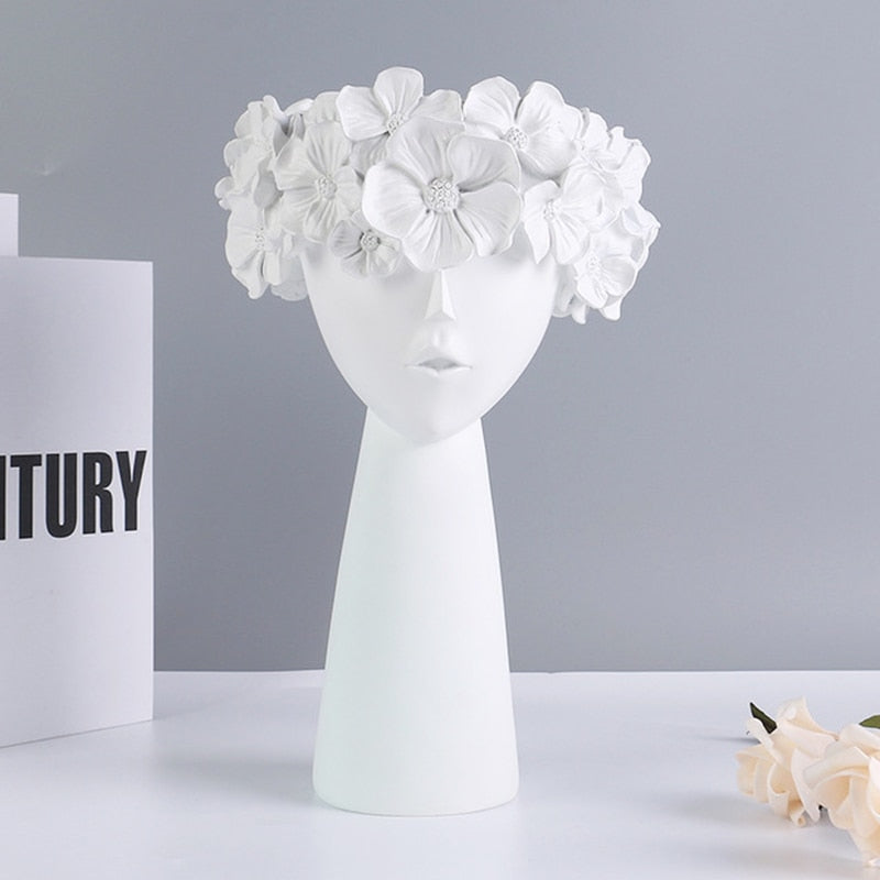 Nordic Resin Vase-Statue Sculpture - Orchid Unique