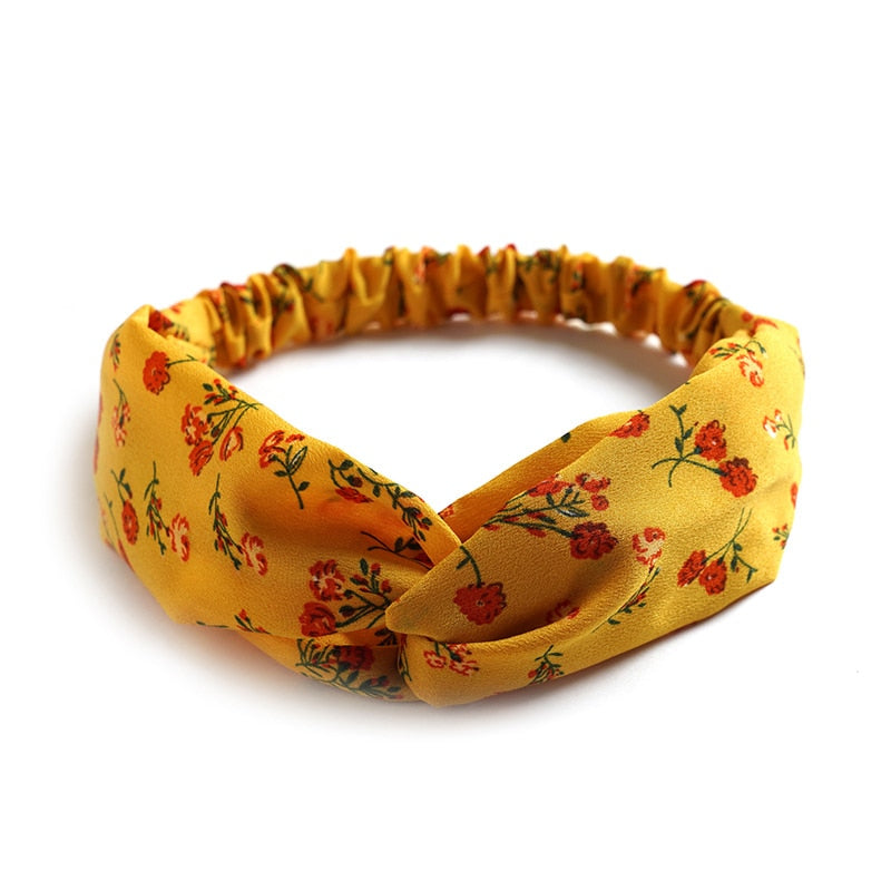 New print Knot Women Headband Vintage Hairband Girls Headwear Leopard Headband Hair Accessories dress Gift hair ties scrunchie - Orchid Unique