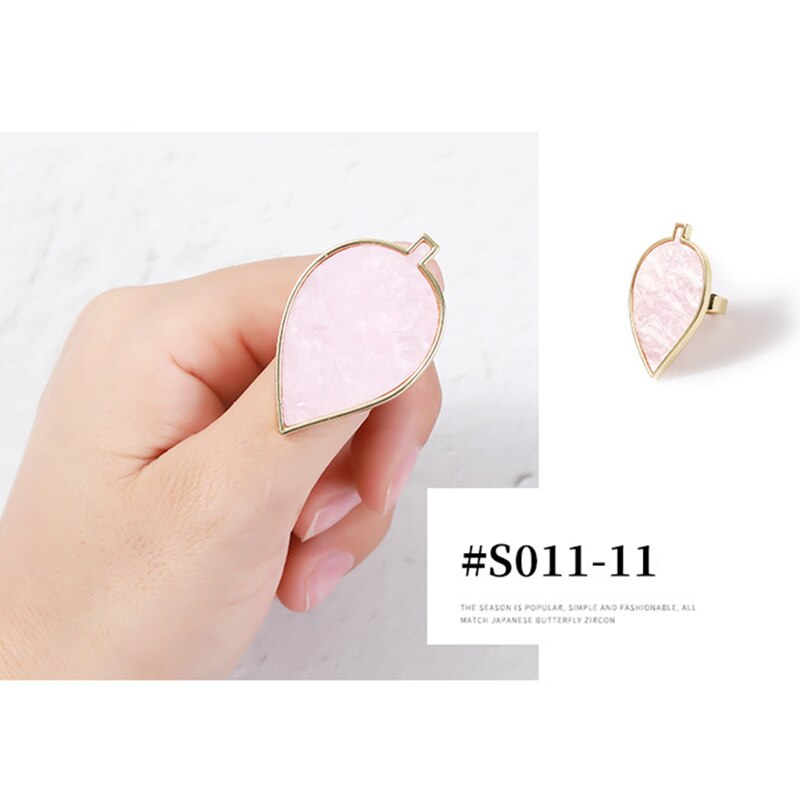 Resin Stone nail art Finger Ring - Orchid Unique
