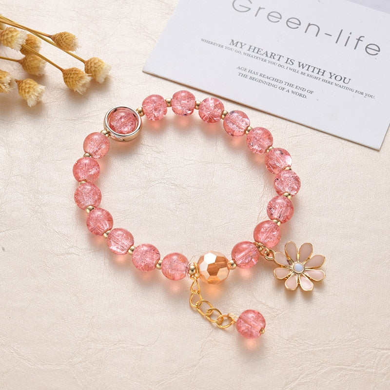 Bohemian Daisy Flowers Bracelet - Orchid Unique