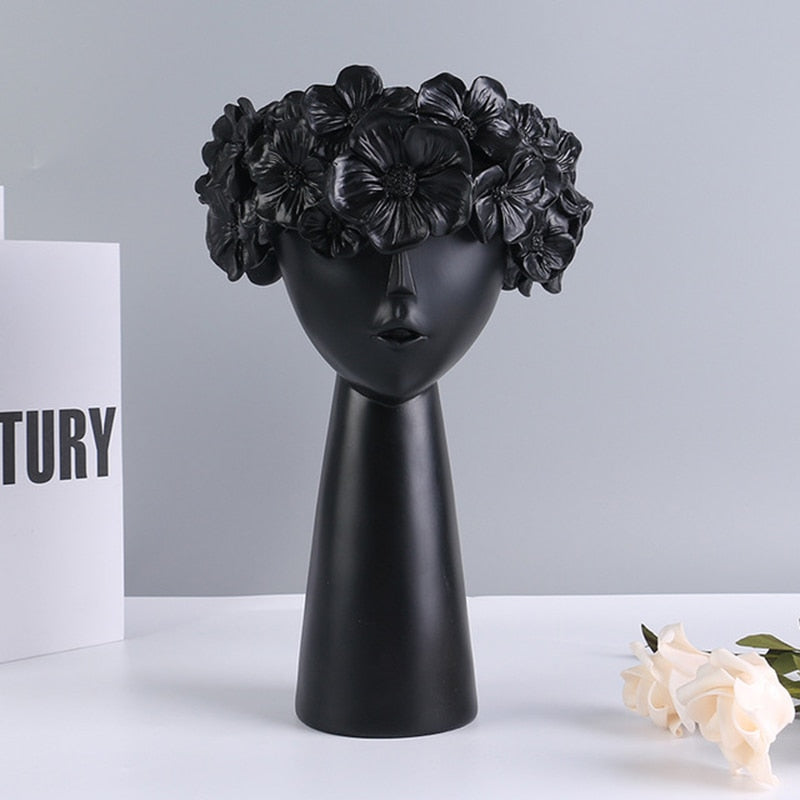 Nordic Resin Vase-Statue Sculpture - Orchid Unique