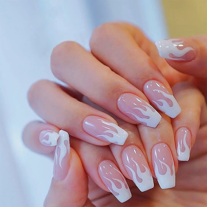 Mid Length Fake Nails - Orchid Unique