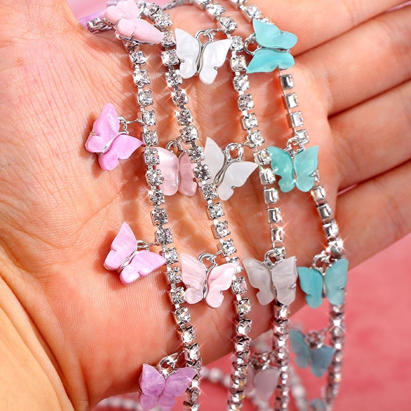 Fashion Butterfly Pendant Necklace - Orchid Unique
