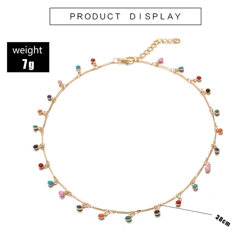 Bohemian Colorful Beaded Necklace - Orchid Unique