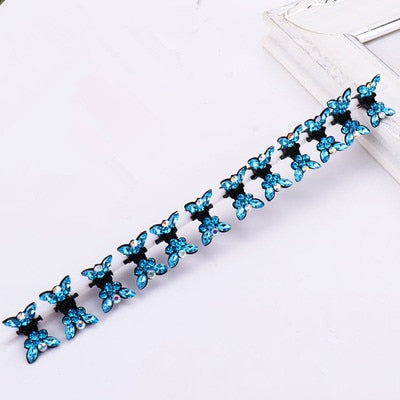 Cute Crystal Butterfly Hair Clips - Orchid Unique