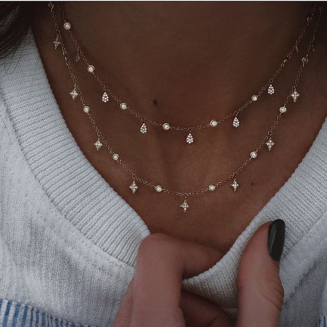 Crystal Stars Pendant Necklaces - Orchid Unique