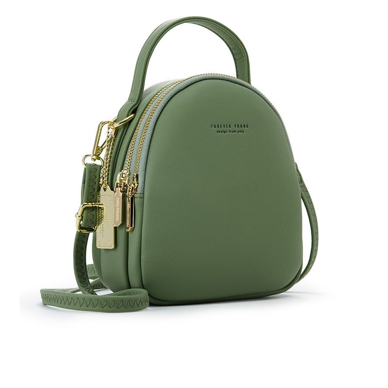 Leather Mini Backpack Purse - Orchid Unique