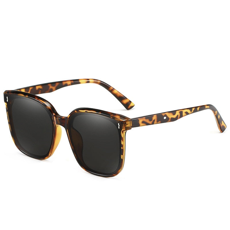 OLOEY New Sunglasses Women Luxury Designer Vintage Square Sun Glasses Classic Eyewear for Lady UV400 Big Frame - Orchid Unique