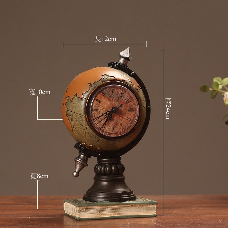 Porch Globe Desktop Clock for Decoration - Orchid Unique