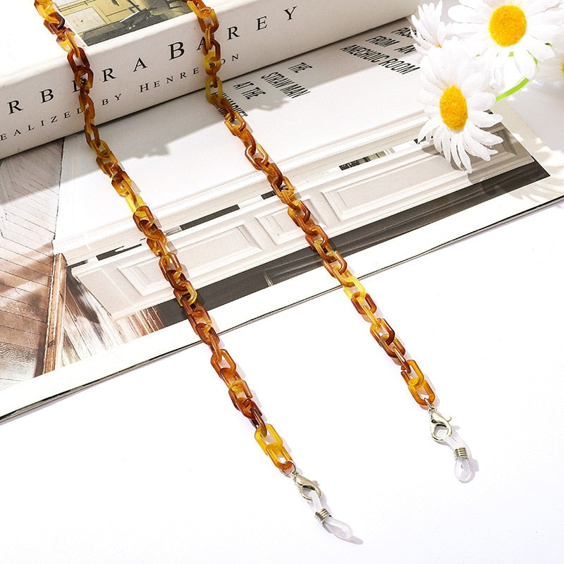 Bohemia Amber Acrylic Glasses Chain - Orchid Unique