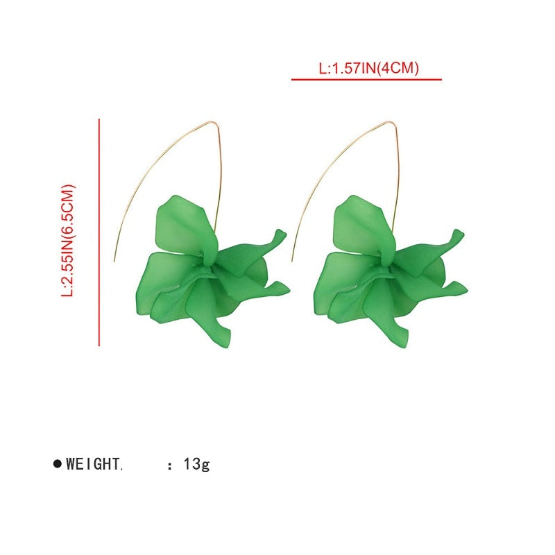Multicolored Long Drop Earrings - Orchid Unique