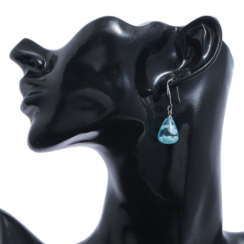 Chic Transparent Pendant Earrings - Orchid Unique