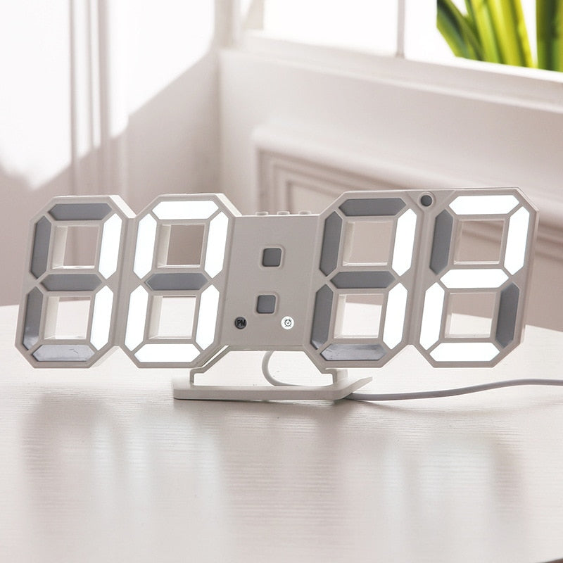 Digital 3D LED Alarm Clock - Orchid Unique