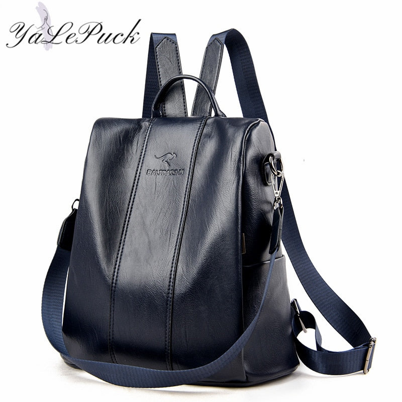 Anti-theft leather backpack - Orchid Unique