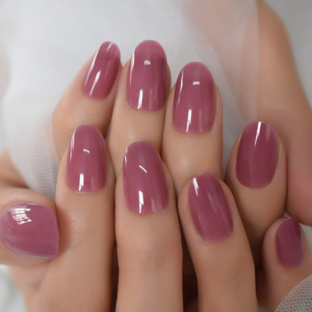 Round Fake Nail Tips - Orchid Unique