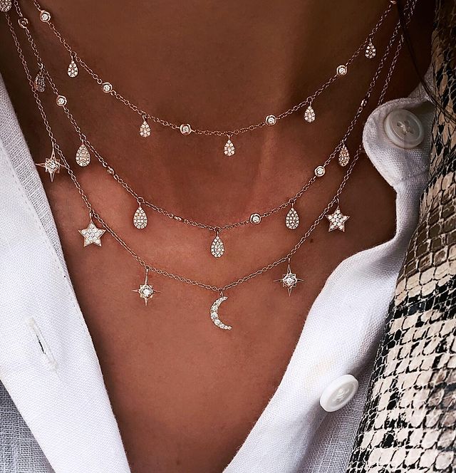 Crystal Stars Pendant Necklaces - Orchid Unique