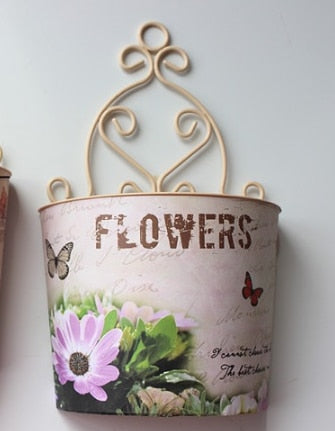 Plastic Wall Hanging Flower Vase-Basket Pot - Orchid Unique