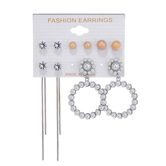 6Pairs Punk Hoop Earrings Set - Orchid Unique