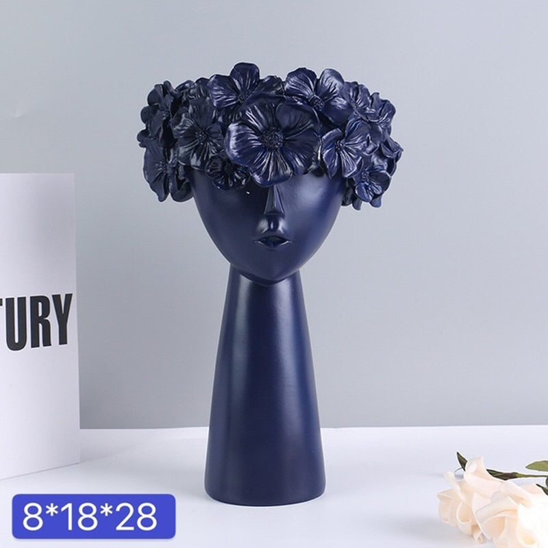Nordic Resin Vase-Statue Sculpture - Orchid Unique