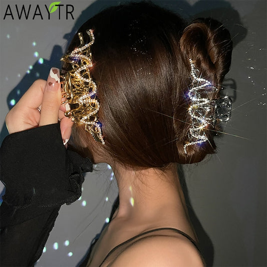 Hademade Metal Hair Claw Crab Clip - Orchid Unique