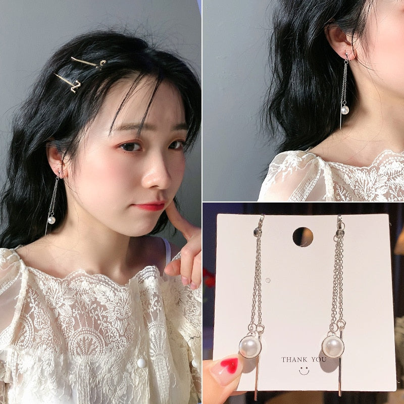 Cute Handmade pearl clip on Earrings - Orchid Unique