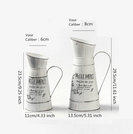 Ecorative Jug Vase Metal - Orchid Unique