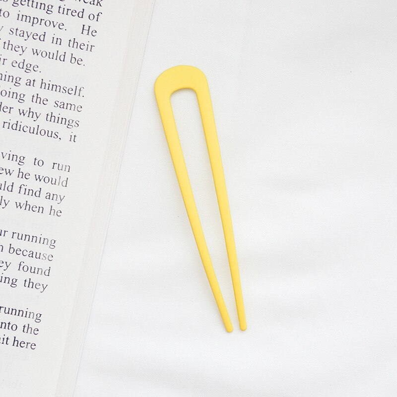Fashion Metal Hair Sticks for Women Shell Hair Clip Pins Minimalist U Shape Girls Hairpins Hair Bun Maker Headwear - Orchid Unique