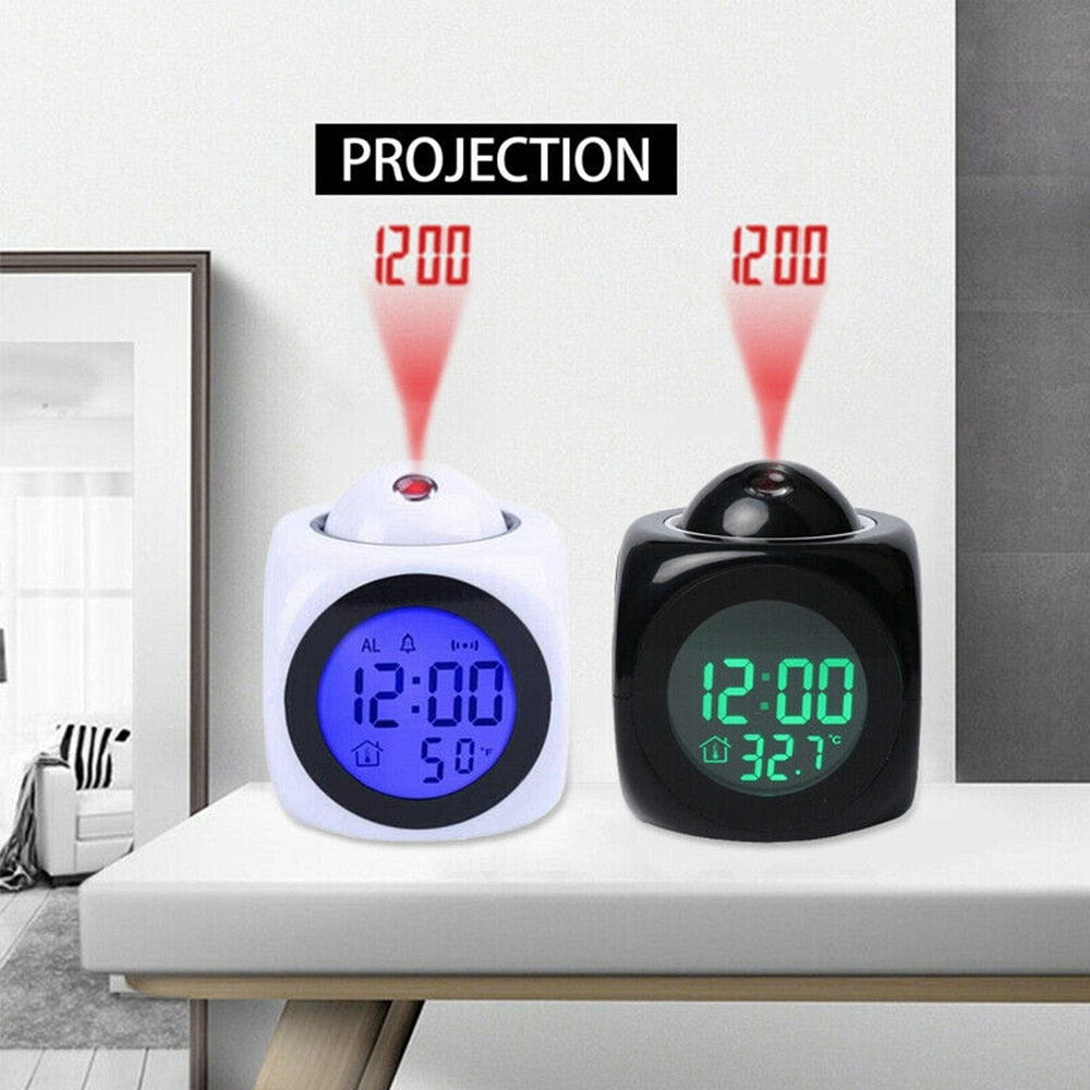 LCD Creative Projector Digital Alarm Clock - Orchid Unique