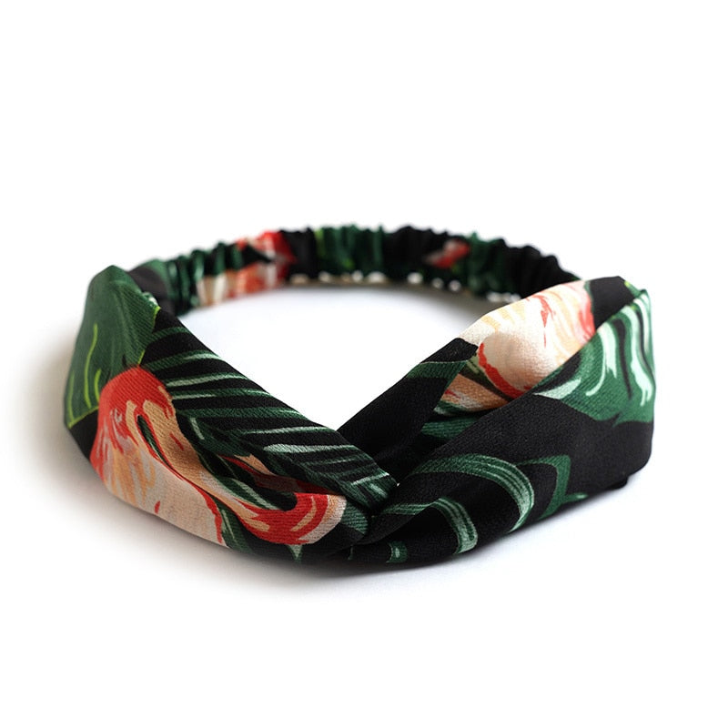 New print Knot Women Headband Vintage Hairband Girls Headwear Leopard Headband Hair Accessories dress Gift hair ties scrunchie - Orchid Unique