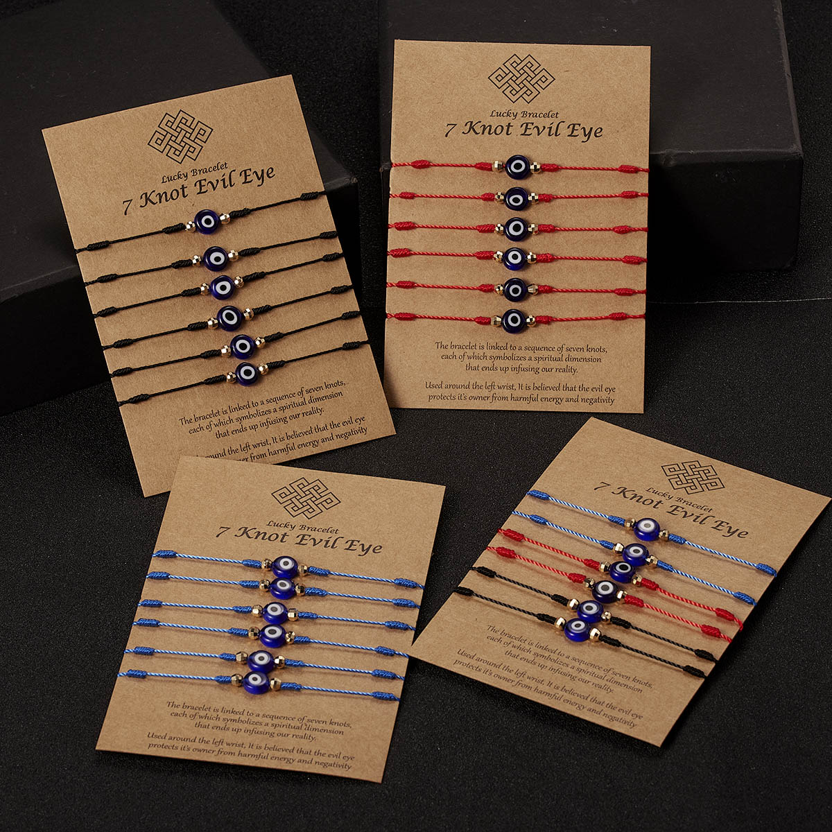 6Pcs Handmade Turkish Lucky Evil Eye Bracelets - Orchid Unique