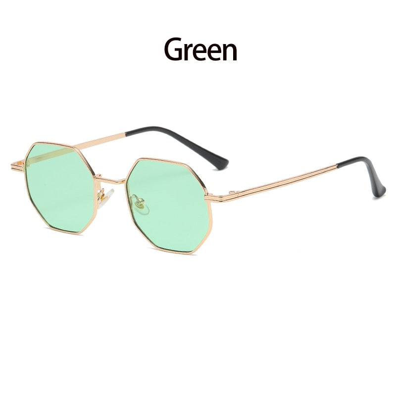 Vintage Octagon Metal Sunglasses - Orchid Unique