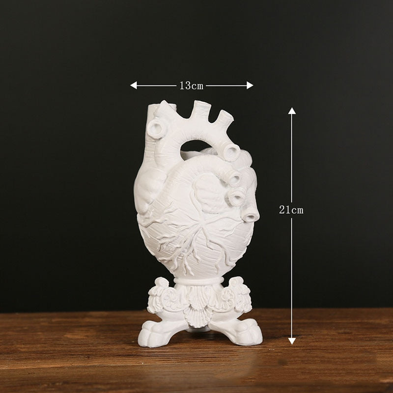 Heart-shaped Sculpture Statue-Vase - Orchid Unique