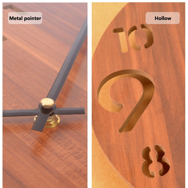 Wooden 3D Wall Clock - Orchid Unique