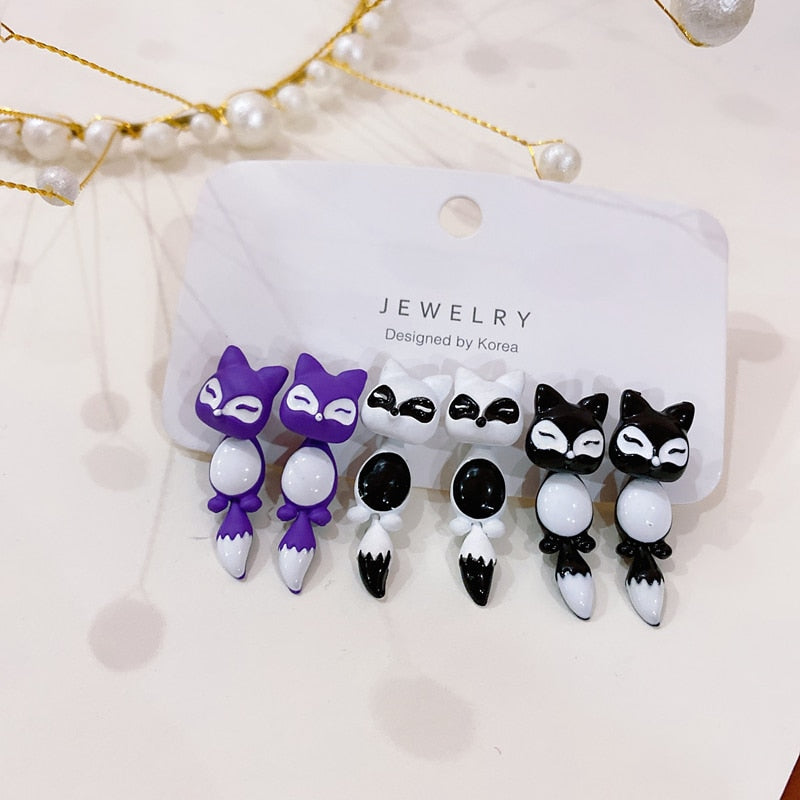 Cute Animal Creative Handmade Earrings - Orchid Unique
